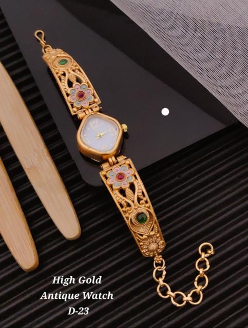 High gold antique watch D 23 Cheap artificial jwellery in India
